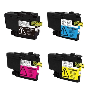 Compatible 4 Pack Brother LC406XL SET Bk C M Y Ink Cartridge High Yield, for MFC-J4335DW, MFC-J6955DW