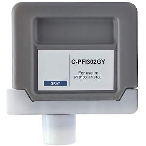 Compatible Canon PFI-302GY  Gray Ink Cartridge for ImagePROGRAF iPF8100,  iPF9100