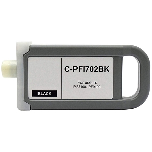 Compatible Canon PFI-702BK  Black Ink High Yield 700ML Cartridge for ImagePROGRAF iPF8100,  iPF9100