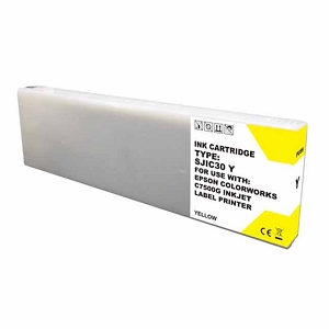 Compatible Epson TM-C7500G SJIC30P(Y) Yellow Ink Cartridge, for Epson ColorWorks TM-C7500G
