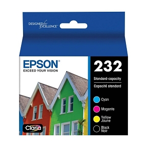 Made By Epson 232 T232120-BCS Original Ink Cartridge Combo BK/C/M/Y, for Home XP-4200, 4205, WorkForce WF-2930, WF-2950