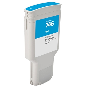 Compatible HP 746 P2V80A Cyan Ink Cartridges, for DesignJet Z6, Z9+