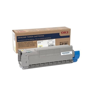 Made By Okidata 46507501 Yellow Toner Cartridge, for Oki C612dn, Oki C612n
