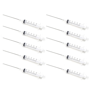 10PCS 10ml Plastic Syringe with Long Refill Needle for Ink Refill, Non-sterile, not medical devices, CANNOT be used for Injection