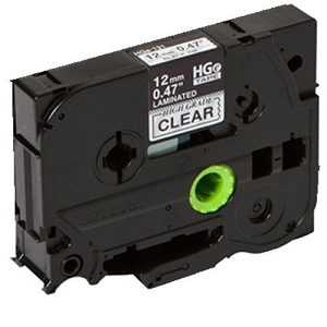 Compatible Brother HGe131 High Grade 12mm Black on Clear P-touch Label Tape Length of 8m