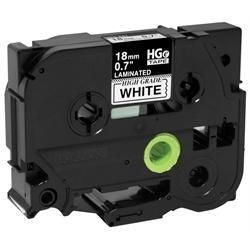 Compatible Brother HGe241, HGe-241 High Grade 18mm Black on White P-touch Label Tape Length of 8m