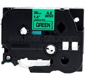 Compatible Brother TZe-761, TZe761 36MM (1.5 Inch), Length of 8M, Black on Green Label Tape