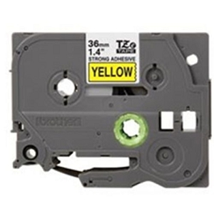 Compatible Brother TZe-S661, TZes661 36mm (1.4 Inch), Length of 8M, Black on Yellow Strong Adhesive Label Tape