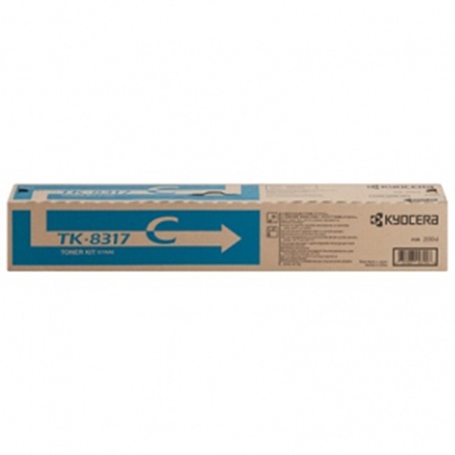  Made By Kyocera Mita TK-8317 1T02MVCUS0 TK8317C Cyan Toner Cartridge TASKalfa 2550ci 