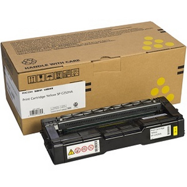  Made by Ricoh SPC252HA 407656 Yellow Toner Cartridge 