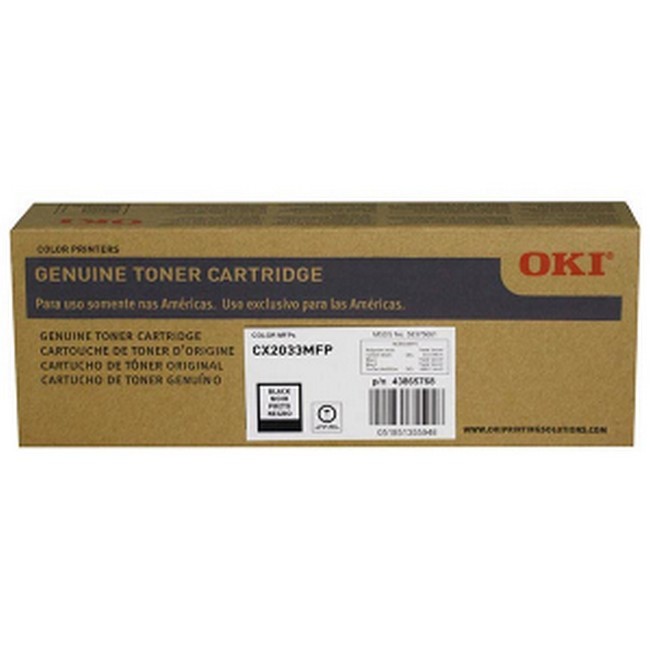  Made By Okidata CX-2033 43865768 Black Toner Cartridge CX2033 