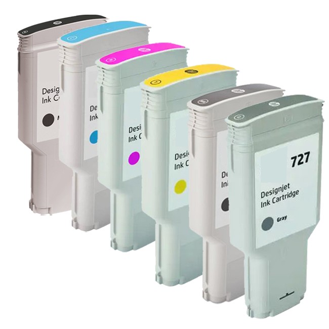 6Pack HP 727 SET (130mL) Photo Black, Matte Black, Gray, Cyan, Magenta, Yellow 