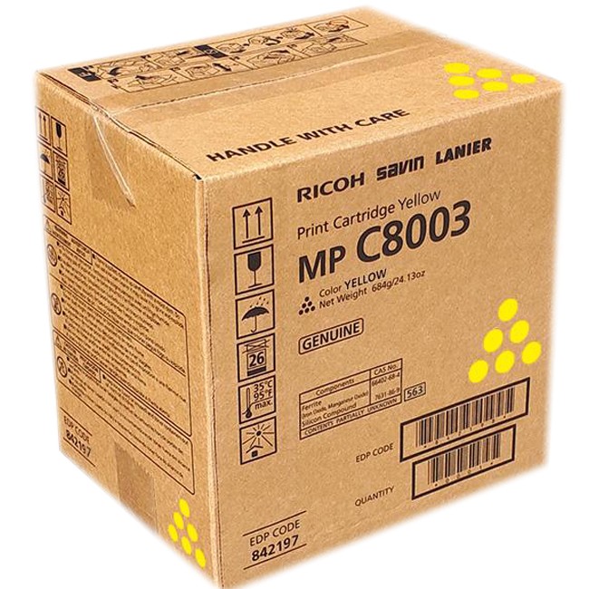  Made by Ricoh 842197 Yellow Toner Cartridge, for MP C8003 
