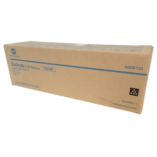  Made By Konica Minolta TN-318 A0DK133 TN318K Black Toner Cartridge Bizhub C20, C20P, C20PX, C20X 