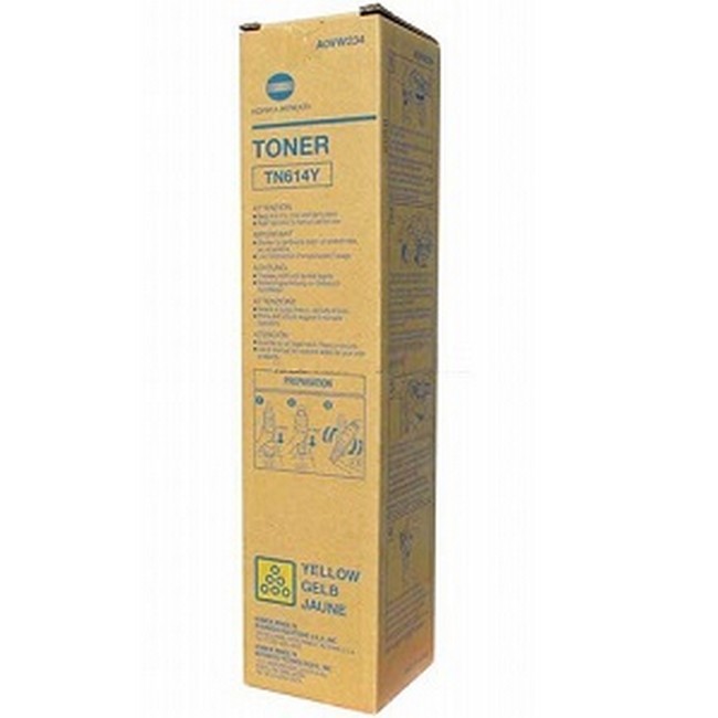  Made By Konica Minolta TN-614 A0VW234 TN614Y Yellow Toner Cartridge Bizhub Pro C65hc 