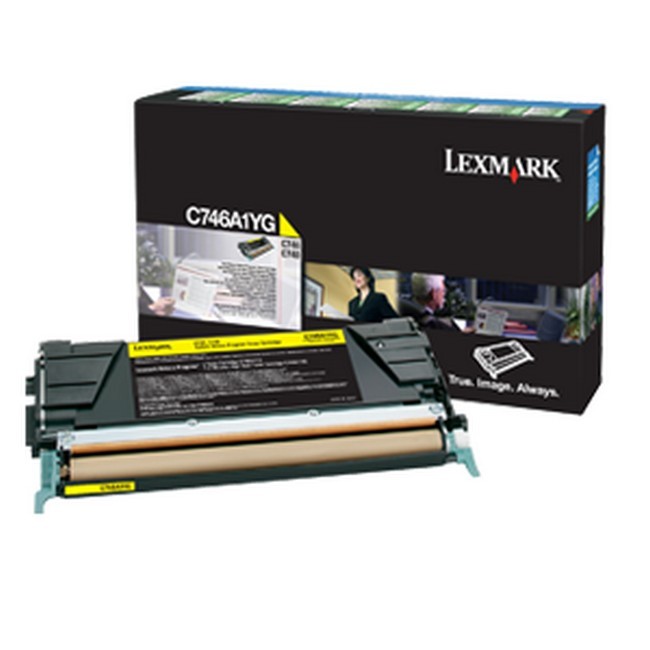  Made by Lexmark C-746 C746A1YG Yellow Toner Cartridge C746d, C748 