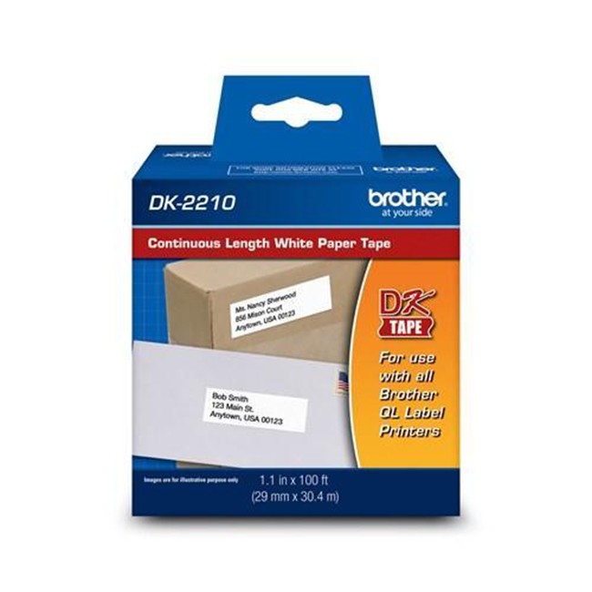 Made by Brother DK2210 Continuous Length Paper Tape 