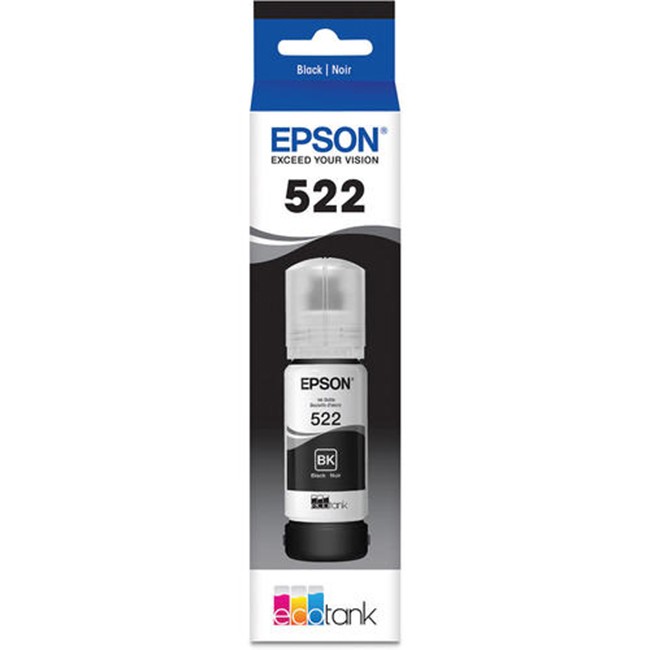 Made By Epson T522 T522120-S Black Ink Bottle EcoTank ET-2720, ET-4700 
