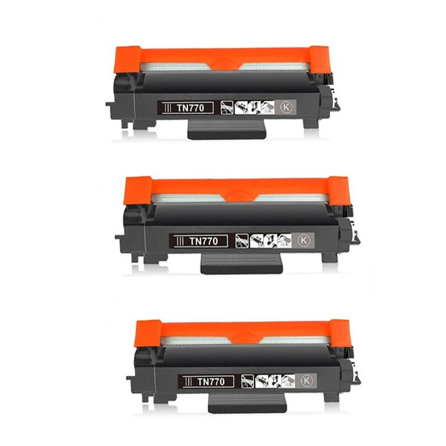 Brother TN770 2pack Black High Yield Laser Toner Cartridge with Chip 