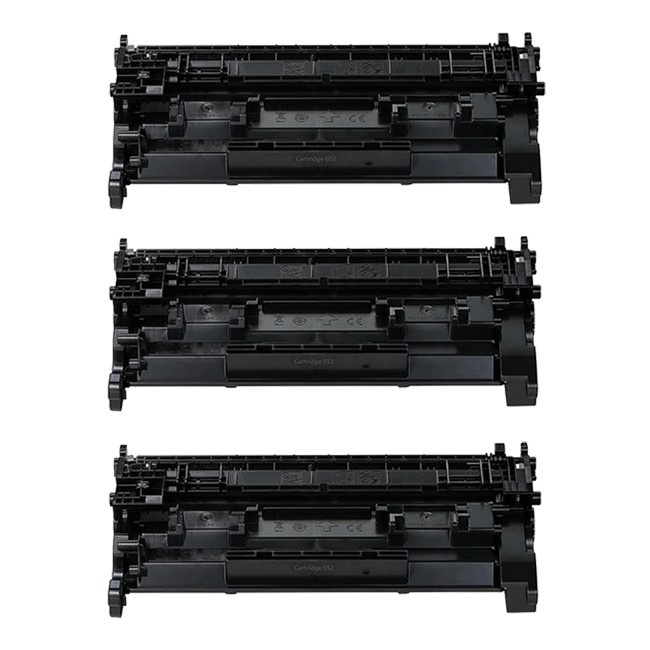 Compatible 3Pack Canon 052 2199C001 Black Toner Cartridge 