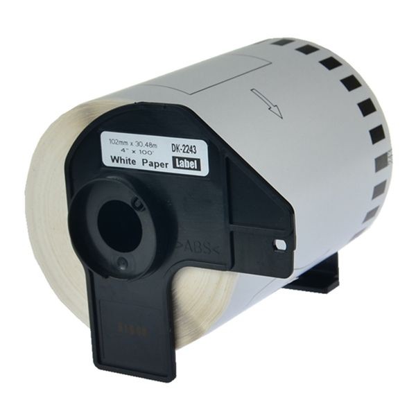 Compatible Brother DK2243, DK-2243 Wide Tape Continuous Labels 4 in x 100 ft ( 101mm x 30.4m ) 