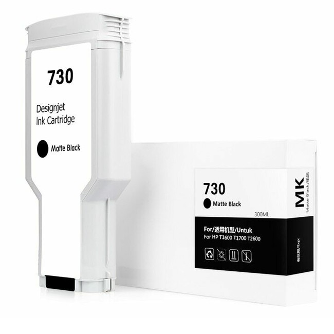  HP 730 P2V71A Compatible Matte Black Ink Bottle 