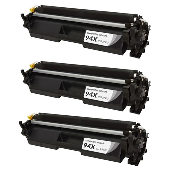 HP 94X CF294X 3 Pack Black Toner Cartridge 