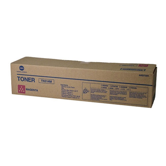  Made By Konica Minolta A0D7331 TN-314M TN314M Magenta Laser Toner Cartridge Bizhub C353, 353p 