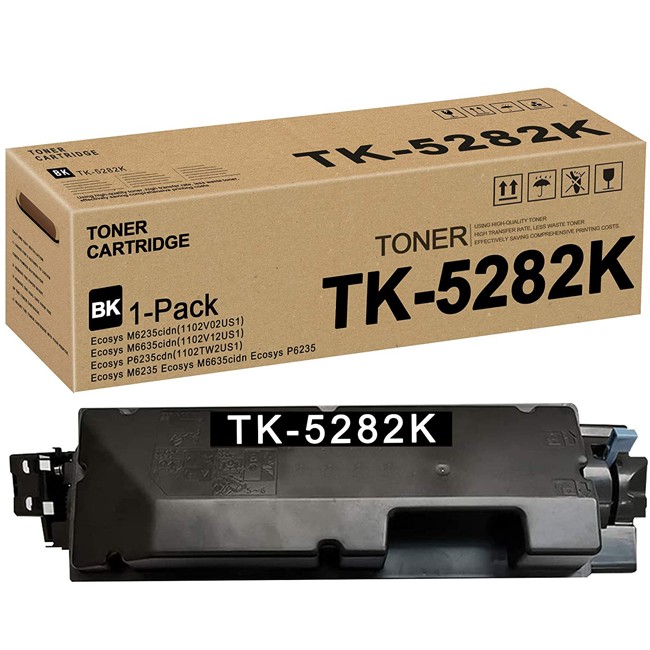  Made By Kyocera Mita TK-5282K 1T02TW0US0 Black Laser Toner Cartridge for Made By Kyocera Mita Ecosys M6235CIDN, M6535CIDN and M6635CIDN 
