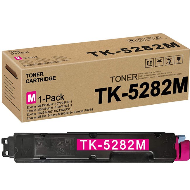  Made By Kyocera Mita TK-5282M 1T02TWBUS0 Magenta Laser Toner Cartridge for Made By Kyocera Mita Ecosys M6235CIDN, M6535CIDN and M6635CIDN 