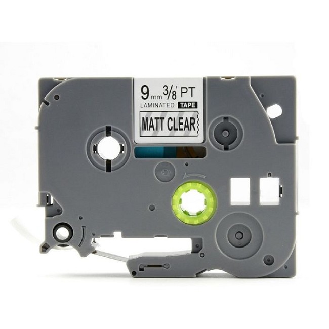 Compatible Brother TZe-M21, TZeM21 P-Touch Label Tape tzeM21 , 9mm Length of 8M, Black on Matt Clear 