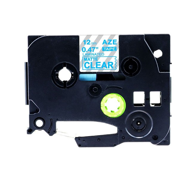 Compatible Brother TZe-M33, TZeM33 P-Touch Label Tape , 12mm (0.5 in), Length of 8M, Blue on Matt Clear 
