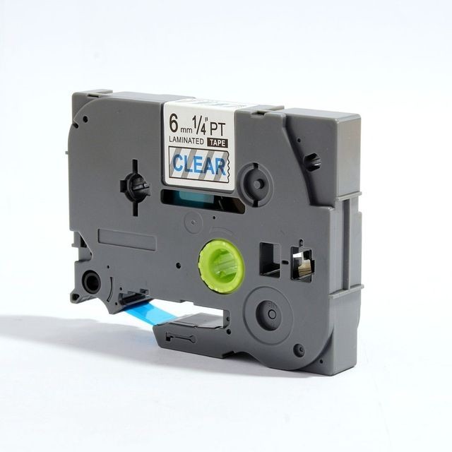Compatible Brother TZe-113, TZe113 6mm (0.25 Inch), Length of 8M, Blue on Clear Label Tape 
