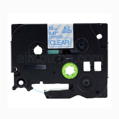 Compatible Brother TZe-133, TZe133 12mm (0.5 Inch), Length of 8M, Blue on Clear Label Tape 