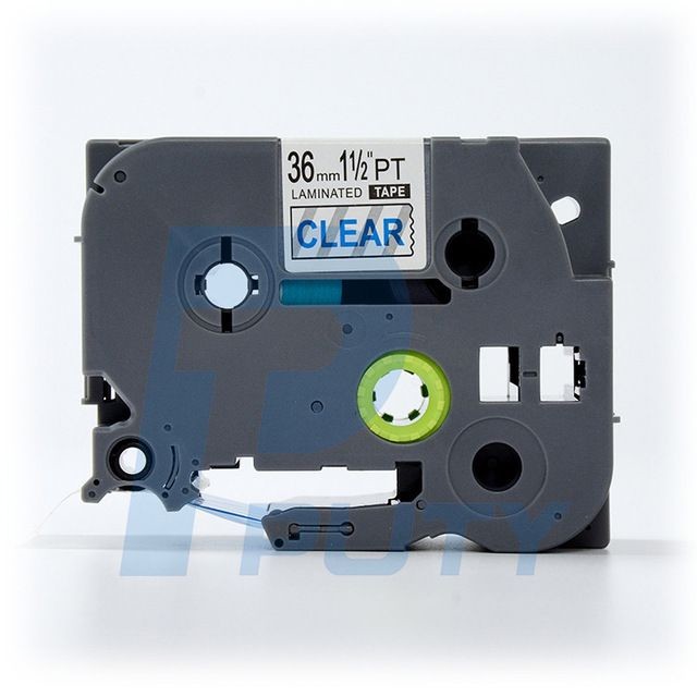 Compatible Brother TZe-163, TZe163 Length of 8M, P-touch Label Tape, 36mm (1.5 Inch) Blue on Clear 