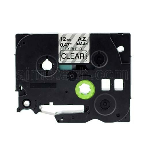 Compatible  Brother TZe-FX131, TZeFX131 12mm (0.5 Inch), Length of 8M, Black on Clear Flexible Label Tape 