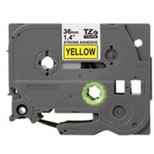 Compatible Brother TZe-S661, TZes661 36mm (1.4 Inch), Length of 8M, Black on Yellow Strong Adhesive Label Tape 