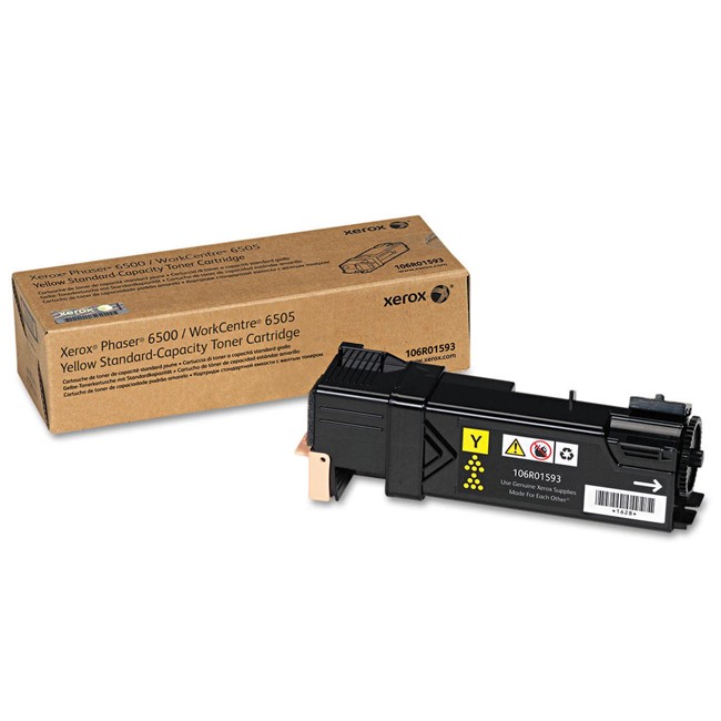  Made by Xerox 106R01593 Yellow Toner Cartridge for Phaser 6500, WorkCentre 6505 